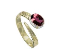 SILVERTROVE Tourmaline rose cultivée en laboratoire pierre précieuse 925 bague en argent Sterling hommes femmes déclaration cadeau bague bijoux faits à la main CRG1093AR_70 (22.3)
