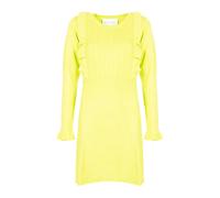 Silvian Heach - Robe Midi à Motif Plissé et Volants sur le Devant - Femme - Robes - Vert - Taille: 38 FR