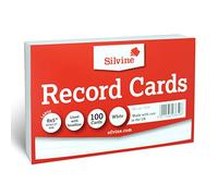 Silvine 203 x 127 mm Blanc ligné enregistrer carte