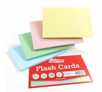 Silvine 564AC Lot de 100 cartes A6 multicolores lignées avec titre, 15,2 x 10,2 cm