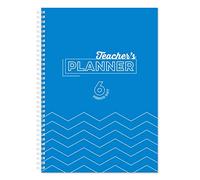 Silvine Agenda scolaire A4 pour enseignant avec couverture rigide durable et pages de planification des périodes de 204 x 15 cm, bleu