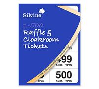 Silvine Billets de tombola/vestiaire numérotés 1-500. Single bleu