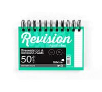 Silvine Bloc à spirale de 50 cartes de révision, blanc