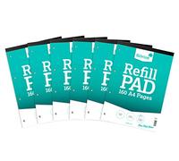 Silvine Bloc-notes de 160 pages A4 relié, 4 perforations Grille - Pois 6 Pack