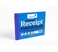 Silvine Carnet de reçus autocopiant 12,7 x 10,2 cm - Numéroté de 1 à 50 avec feuille d'index
