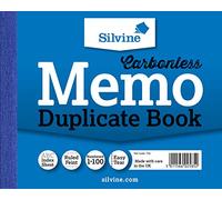 Silvine Carnet Memo Book 703 autocopiant numéroté 1-100 100 pages 50 feuilles
