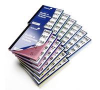 Silvine CRT500 Lot de 12 tickets de tombola numérotés de 1 à 500 avec numéro de sécurité