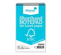 Silvine FSC160 Lot de 10 carnets à spirale Papier ligné 13 x 20 cm 160 pages