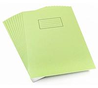 Silvine Lot de 10 cahiers d'exercices lignés avec marge Vert Format A4