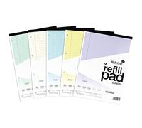 Silvine Lot de 5 blocs de recharge pour dyslexie Couleurs assorties Format A4