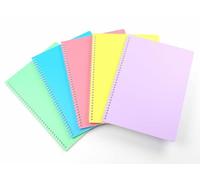 Silvine Lot de 5 cahiers à spirales avec couvertures durables faciles à nettoyer 160 pages A4