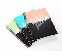 Silvine Luxpad Fashion Lot de 3 cahiers souples A4+ quadrillage à points 5 mm (200 pages)