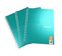 Silvine Luxpad Lot de 3 cahiers à spirale A4 FSC lignés 200 pages