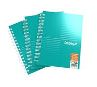 Silvine Luxpad Lot de 3 cahiers à spirale A5 FSC lignés 200 pages