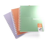 Silvine Luxpad Lot de 3 cahiers à spirale assortis métallisés A5+ FSC - Ligné (200 pages)