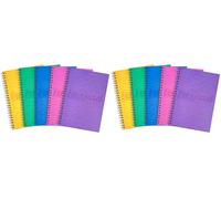 Silvine Luxpad PRA5 Carnet de notes à spirales FSC 120 pages A5 Couverture en carton pressé durable, Lot de 2