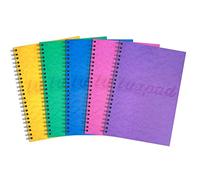 Silvine Luxpad PRA5 Carnet de notes à spirales FSC 120 pages A5 Couverture en carton pressé durable, Lot de 1