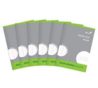 Silvine Réf SJA4A-P Lot de 6 livres d'analyse Format A4 32 pages imprimées 7 colonnes