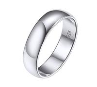 Silvora Bague Pouce Femme Argent 5 mm 54-Bagues 925 Fine Mini Anneau Pouce Alliance Petit Fille Bijou Fiancaille Cadeau Mariage Couple Maman Fetes des Meres