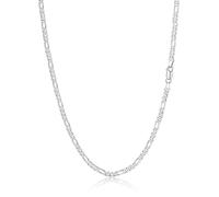 Silvora Chaine Argent Enfant Garcon Collier Homme Ras du Cou Figaro pour Pendentif Femme Court 35 cm 3mm 925 Massif Maille Fine Bijoux Cadeau Ado 12 ans Jeune Adolescente Anniversaire