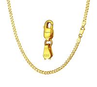 Silvora Chaine Argent Homme Or Plaqué Gravure 50 cm 3mm 925 Massif Sterling Collier Doré Longue Garcon Figaro Ras du Cou Maille Fine Bijoux Cadeau Enfant Saint Valentin