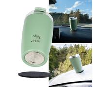 silwy® Gobelet isotherme magnétique TO GO SAGE avec tampon nano gel en métal - Gobelet à café/à thé en acier inoxydable anti-fuite, garde les boissons chaudes pendant 3 heures - pour le camping, la