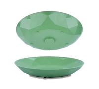 silwy® Lot de 2 assiettes aimantées universelles en plastique haute technologie Vert - Idéal pour le camping, le caravaning et le bateau - Vaisselle antidérapante empilable sans cliquetis