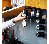 Silwy 3-Pièces Pots à épices magnétiques - Noir