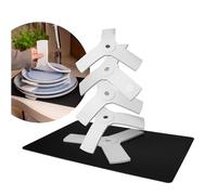 silwy® Lot de 5 adaptateurs magnétiques avec revêtement nano gel métallique noir pour assiettes, bols, ustensiles de cuisine, casseroles, poêles, etc. - Kit prêt à l'emploi