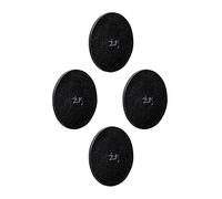 silwy® Nano gel pads métalliques en aspect cuir/set de 4 BLACK/LARGE 6,5 cm