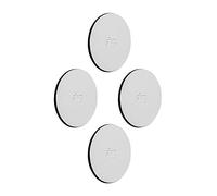 silwy® Nano gel pads métalliques en aspect cuir/set de 4 White/LARGE 6,5 cm