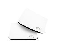 silwy® Nano Gel Pads métalliques White en Aspect Cuir pour des Verres magnétiques Stables et antidérapants - Lavable, réutilisable et enlevable sans résidus