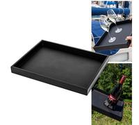 silwy Plateau en métal au look cuir élégant pour servir et transporter les verres magnétiques élégants - Idéal pour le camping, le caravaning et le bateau