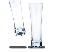silwy® Verres magnétiques, verres en cristal de haute qualité avec aimant parfaitement intégré et nano gel pads métalliques (bière // 0,3 l)