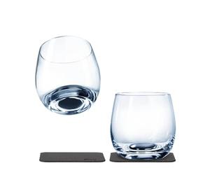 silwy® Verres magnétiques, verres en cristal de haute qualité avec aimant parfaitement intégré et nano gel pads métalliques (whisky // 0,25 l)