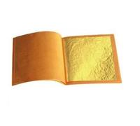SIM GOLD LEAF 10 Grandes Feuilles d'or Pur Alimentaire 23.75 Carats, 80 X 80 mm