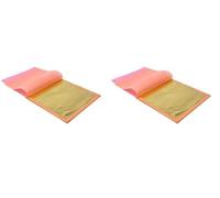 SIM GOLD LEAF 100 Feuilles d'or 24 carats sur base, taille 70 mm X 70 mm (Lot de 2)