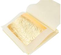 SIM GOLD LEAF 50 Petites Feuilles d'or 18 mm X 18 mm Comestible Alimentaire