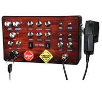 SIM-PANEL Boîtier classique à 2 boutons pour ATS/ETS2 (American Truck Simulator/Euro Truck Simulator) (finition grain de bois de qualité supérieure avec communications CB)