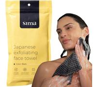 Sima Brand Gant de toilette exfoliant pour le visage et le corps - Serviette exfoliante japonaise avec fibres hexagonales, brosse exfoliante pour le corps avec 2 côtés pour frotter et laver (serviette