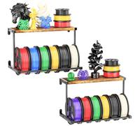 Simaixing Lot de 2 supports de rangement muraux pour filament d'imprimante 3D, support mural de bobine de filament, étagère de rangement en métal robuste pour studio d'impression 3D, atelier