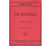 Simandl F - 30 Studies For Development Of Tone - Contrebasse