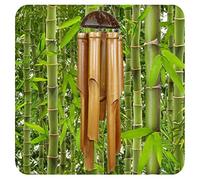 Simandra Carillon éolien en bambou décoratif mobile - Jeu sonore relaxant - 40 cm