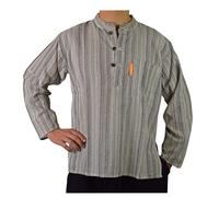Simandra Homme Kurta Classique Rayé Beige