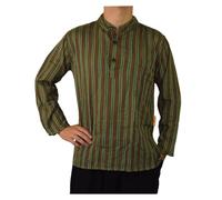 Simandra Homme Kurta Classique Rayé Vert