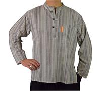 Simandra Hommes Kurta Classique Rayé Beige, M