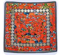Simandra Plat mosaïque de verre bol d'argile, assiette fait main en Bali artisanat décoration de la maison Multicolore -miroir carré- 15x4 cm Color rouge