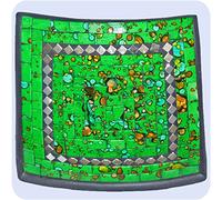 Simandra Plat mosaïque de verre bol d'argile, assiette fait main en Bali artisanat décoration de la maison Multicolore -miroir carré- 15x4 cm Color vert