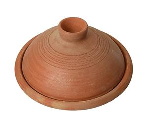 Simandra Tajine - Casserole en argile pour la cuisson - Cocotte non émaillée - Diamètre : 24 cm