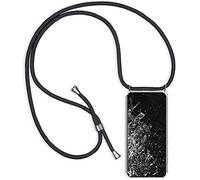 SIMao Collier pour Oneplus 5T Coque Transparent Silicone Housse avec Cordon de Collier Necklace Lanyard Case Étui de Téléphone avec Cordon Collier Coque pour Oneplus 5T,Noir